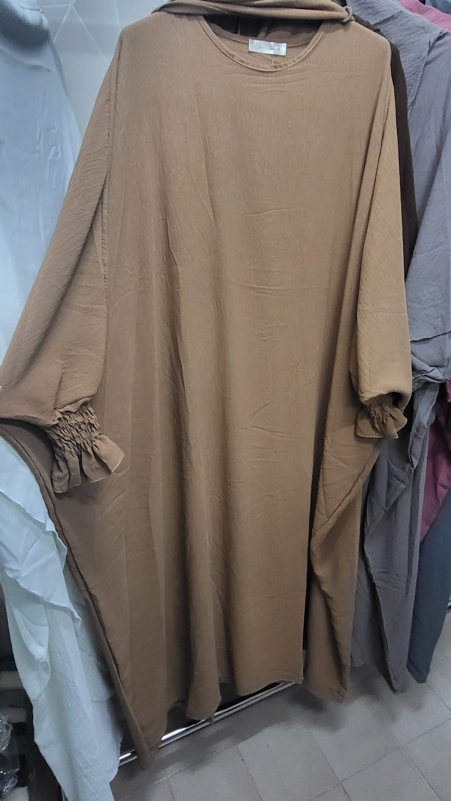 Conjunto abaya y khimar 2 capas