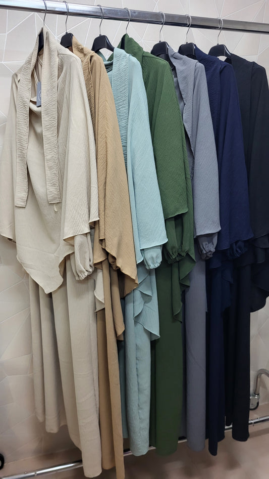 Conjunto Abaya y Khimar 1 capa