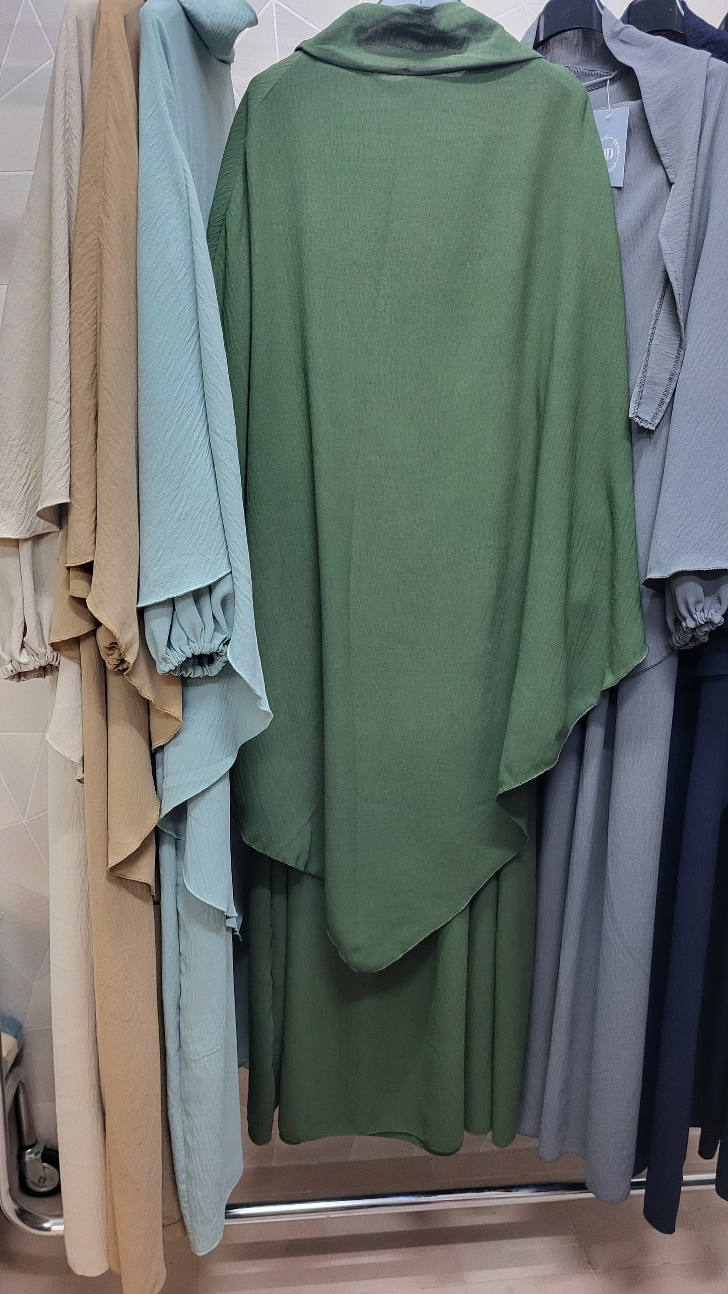 Conjunto Abaya y Khimar 1 capa