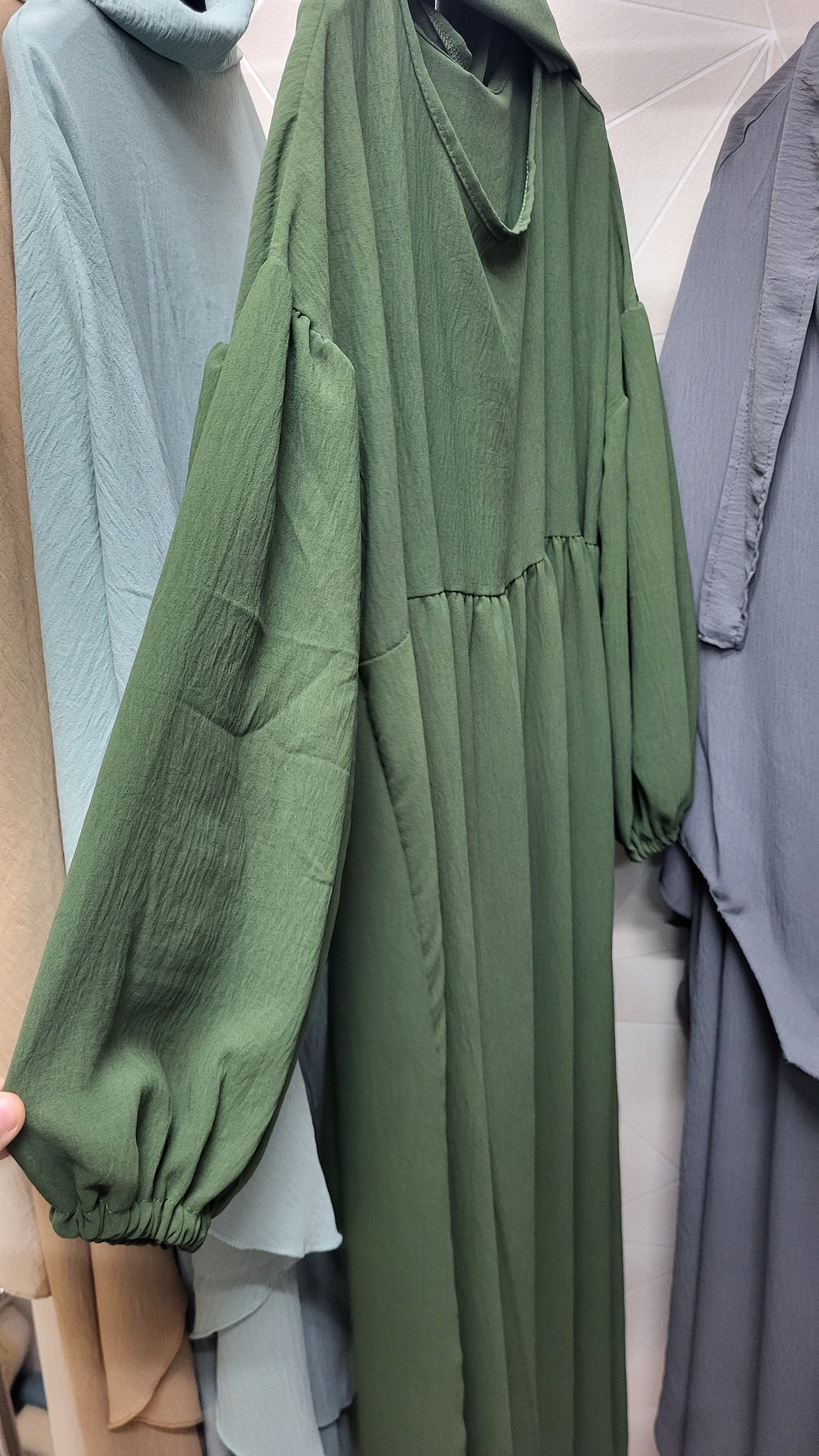 Conjunto Abaya y Khimar 1 capa